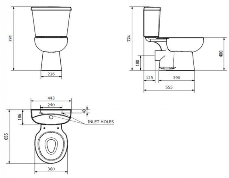 Kartell KVit G4k Close Coupled WC Toilet Pack with Soft Close Seat