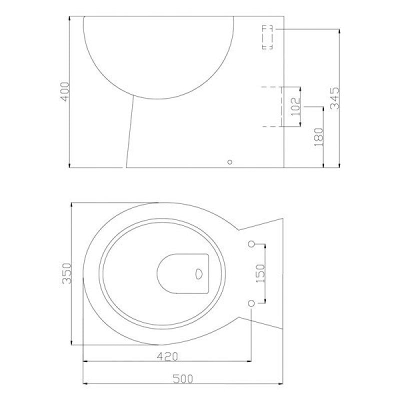 Kartell G4k Back To Wall WC with Soft Close Seat