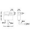 Tavistock Vortex 3-6 Ltrs Dual Flush Slimline Concealed Cistern