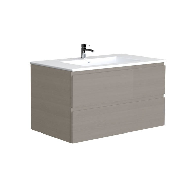 Rak Joy 1010mm Wall Hung Unit & Basin - Choose Colour