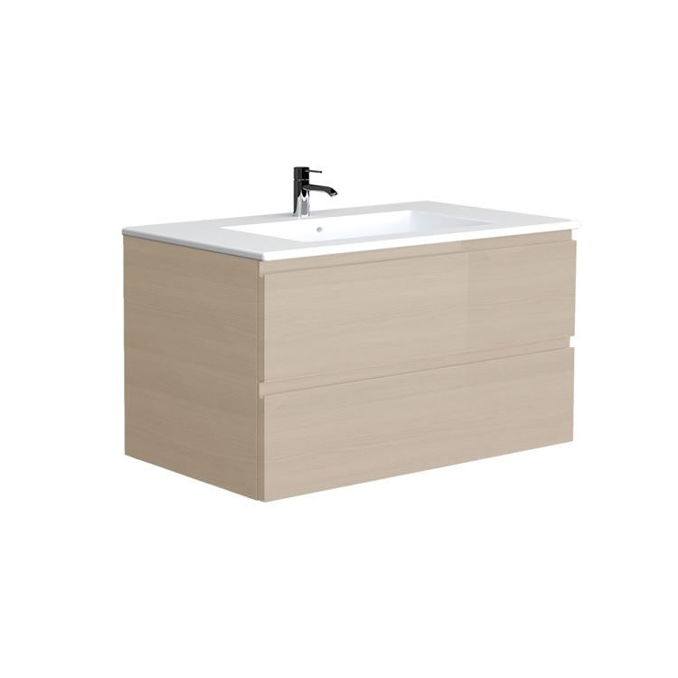 Rak Joy 1010mm Wall Hung Unit & Basin - Choose Colour