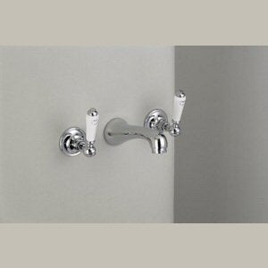 Marflow St. James White Lever Handle 3 Hole Basin Mixer