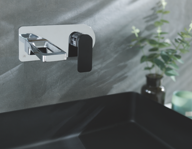 JTP AXEL Single Lever Wall Mounted Basin Mixer - Select Handle Colour