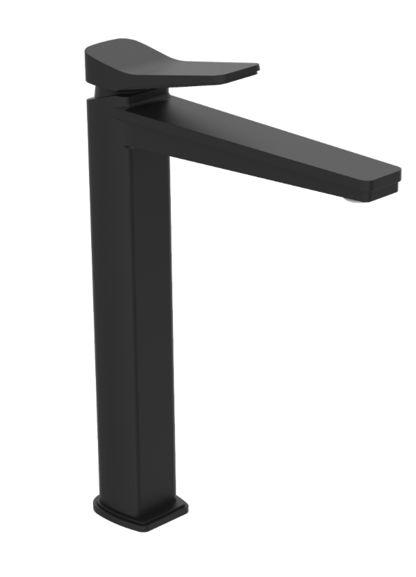 JTP HIX Noir Matt Black Single Lever Tall Basin Mixer