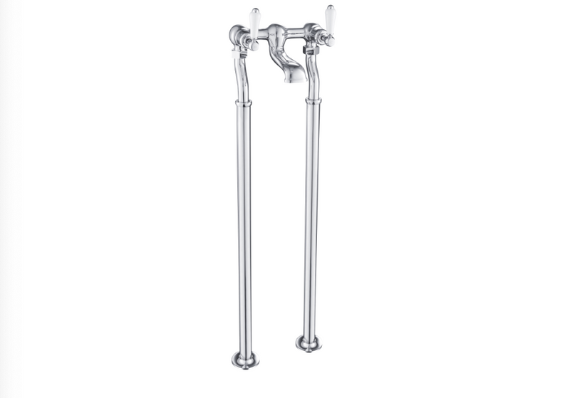 JTP Grosvenor Lever Chrome Floor Standing Bath Filler