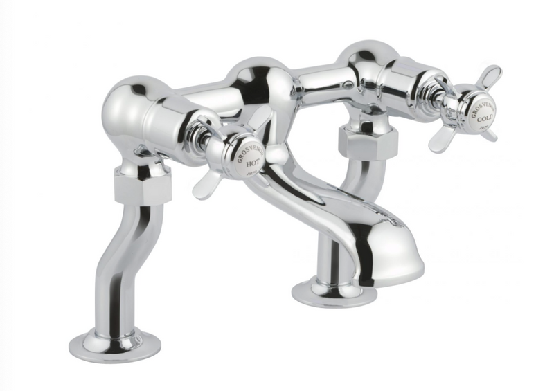 Grosvenor Pinch Chrome Deck Mounted Bath Filler