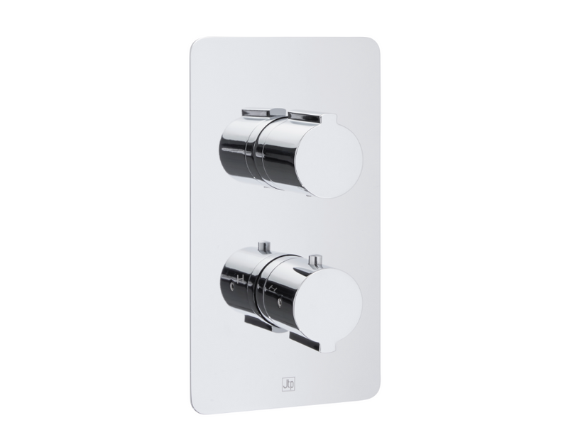 JTP Curve Chrome Thermostatic Concealed Outlet Shower Valve - Select Outlet