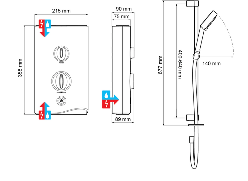 Mira Shower Sport Thermostatic 9.0kW Electric Shower