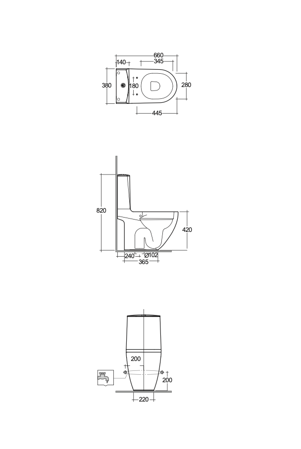 RAK Ceramics Des Fully BTW WC & Soft Close Seat