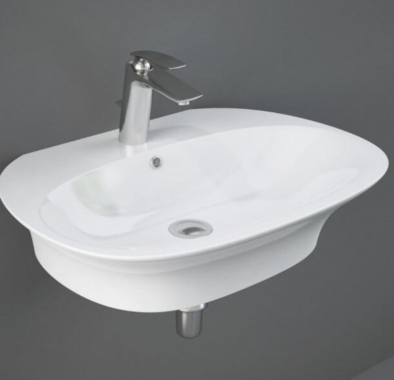 RAK Ceramics Sensation Wall Hung 1 Tap Hole Basin - Select Size