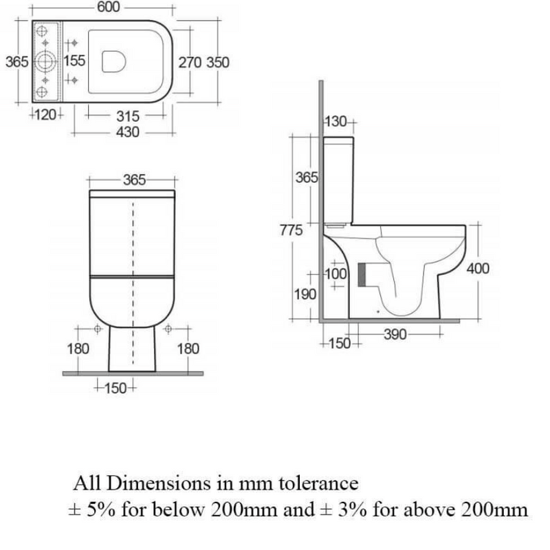 RAK Ceramics Series 600 WC with Slim Seat