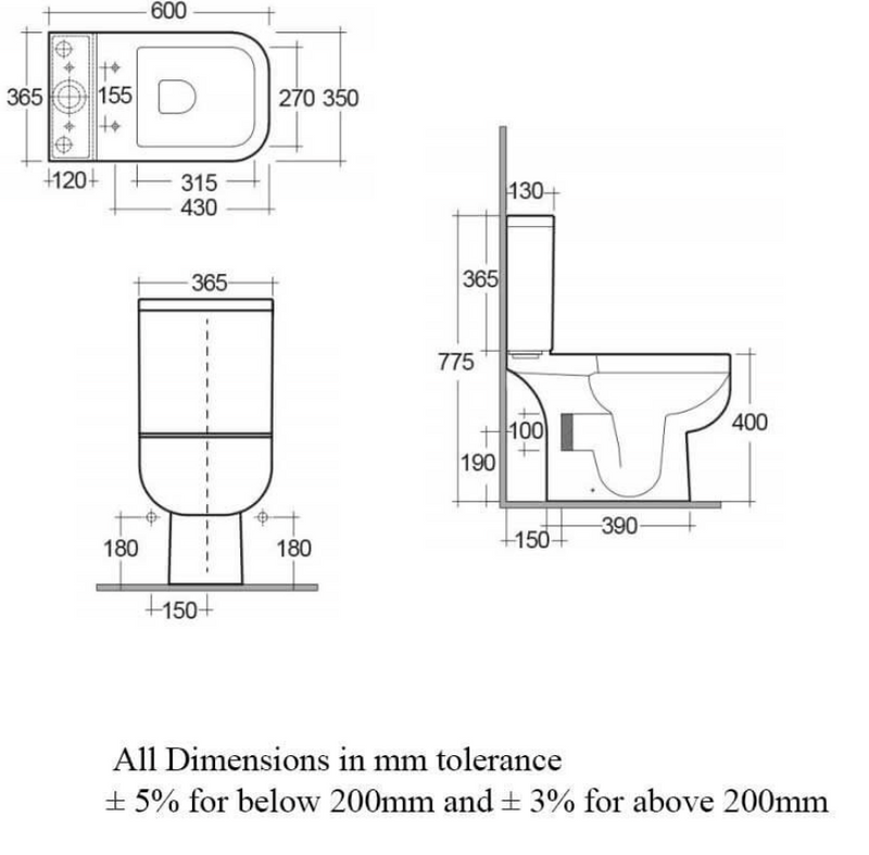 RAK Ceramics Series 600 WC with Soft Close Seat