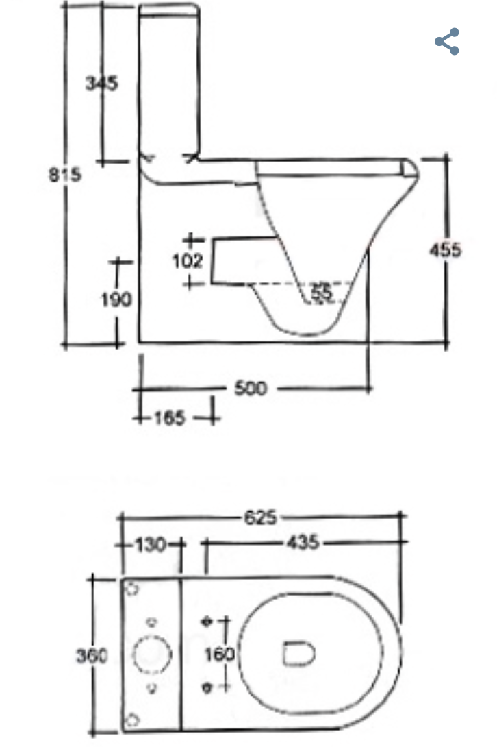 RAK Ceramics Compact Comfort Height Rimless Open Back WC with Soft Close Seat