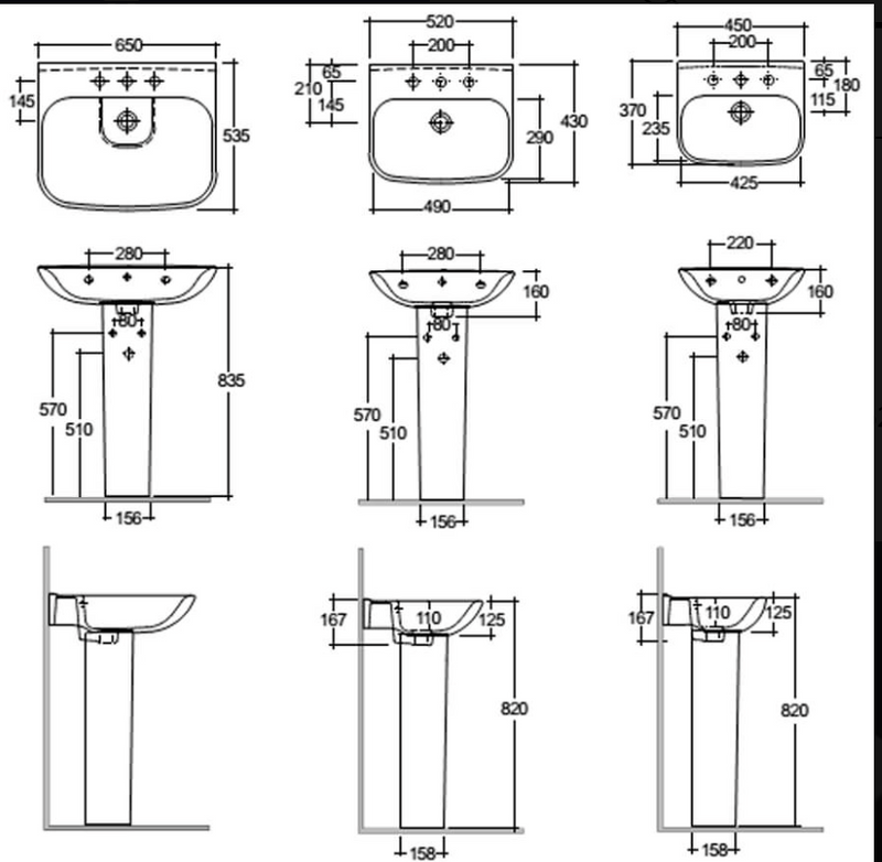 RAK Ceramics Origin Wash Basin - Select Size