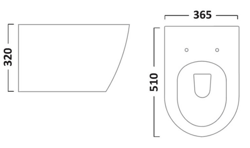 Tavistock Orbit Wall Hung Rimless WC with Soft Close Seat