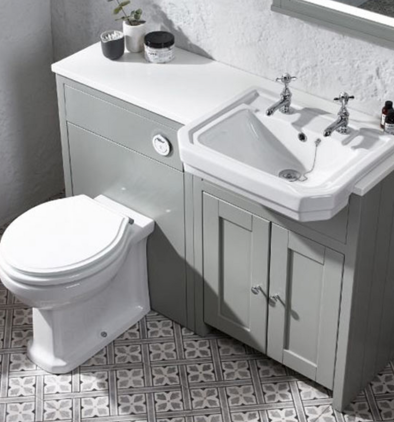 Tavistock Lansdown Linen White 600mm Semi Recessed Unit & Basin