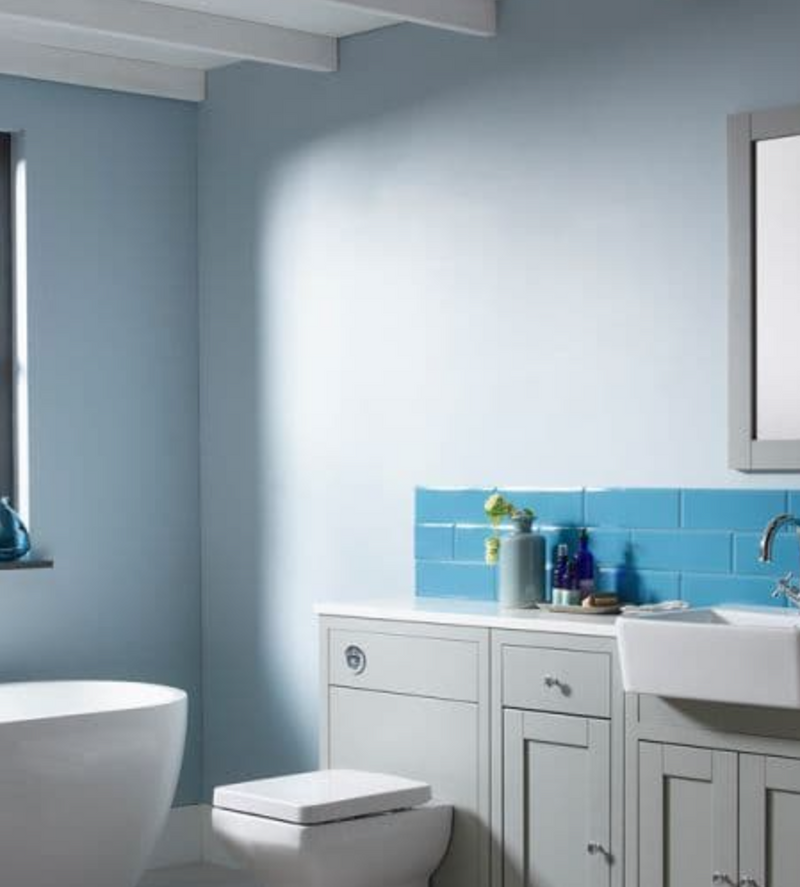 Tavistock Lansdown Mineral Blue 600mm Semi Recessed Unit & Basin