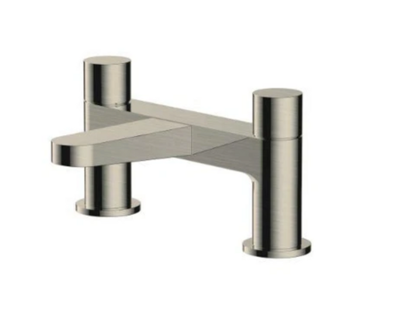 RAK Petit Round Brushed Nickel Deck Mounted Bath Filler