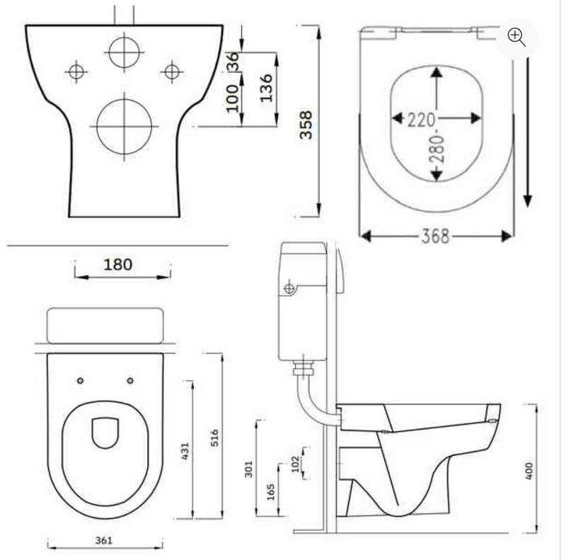 Lecico Series 3 Wall Hung Pan with Soft Close Seat