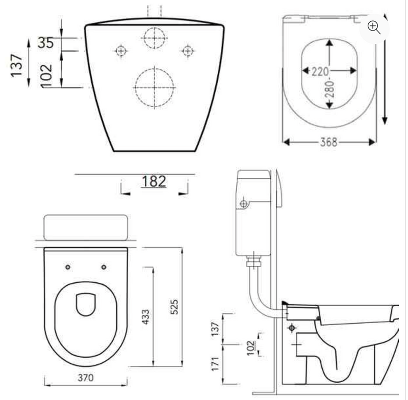 Lecico Series 4 Wall Hung Pan with Soft Close Seat