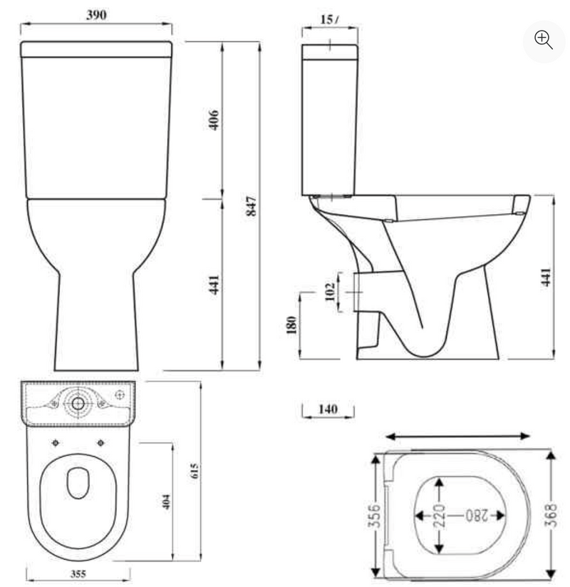 Lecico Series 5 Comfort Height Pan with Top Flush Cistern & Soft Close Seat