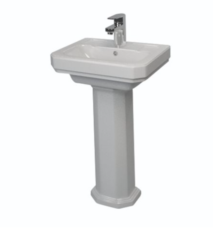 Lecico Classic Series 470mm Square Basin with Full Pedestal