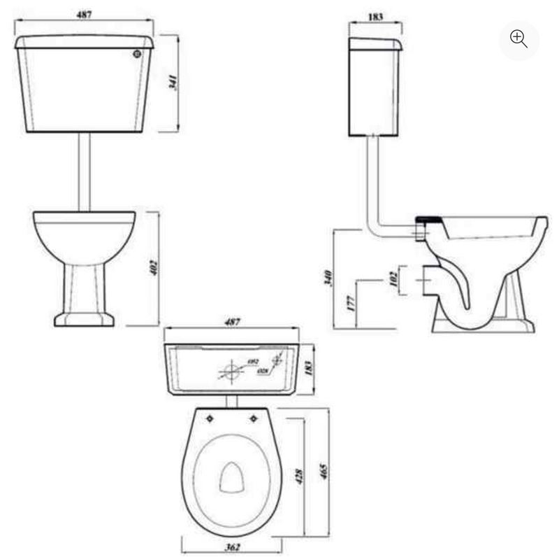 Lecico Classic Series Low Level Pan with Lever Cistern & Soft Close Seat