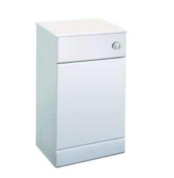 Villia Furniture White Gloss Slimline 400mm Unit & Basin