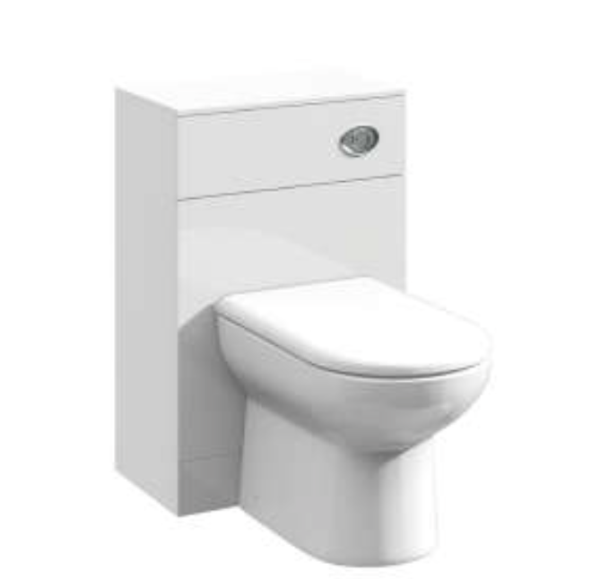 Villia Furniture White Gloss Standard 550mm Unit & Basin