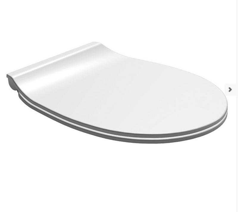 Carrara and Matta White Push n Clean Ancona STA-TITE Toilet Seat