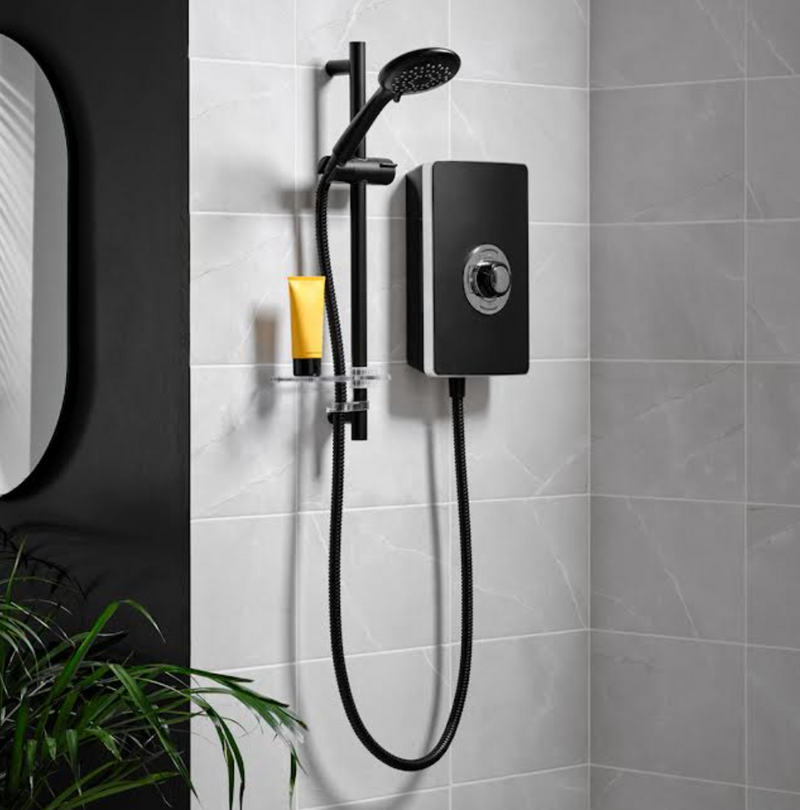 Triton Aspirante Black Gloss Electric Shower 8.5kW