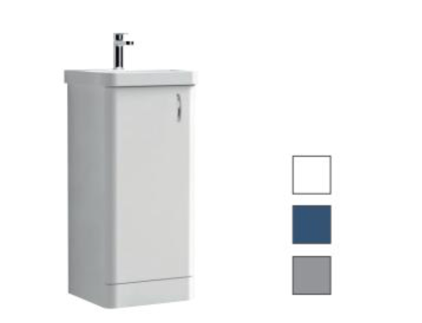 Tumho Dark Grey 400mm Floorstanding Vanity Unit with Basin