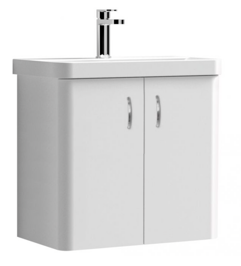 Tumho Dark Grey 600mm Wall Hung Vanity Unit with Basin