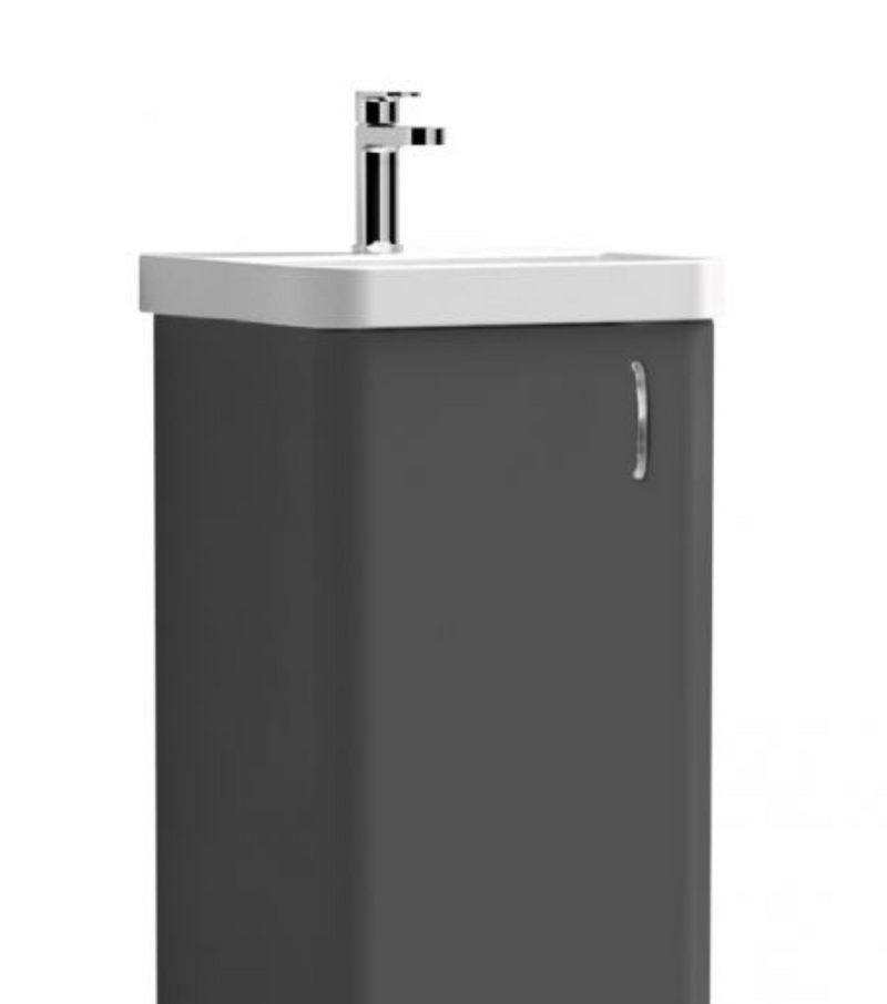 Tumho Dark Grey 600mm Wall Hung Vanity Unit with Basin