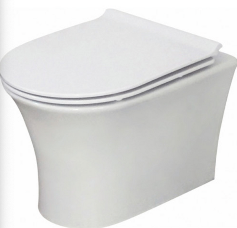 Deia Wall Hung Rimless Pan with Soft Close Seat