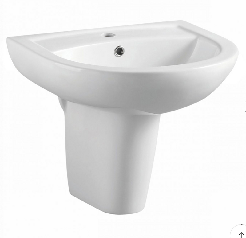 Deia Belini 550mm Basin with Semi-Pedestal