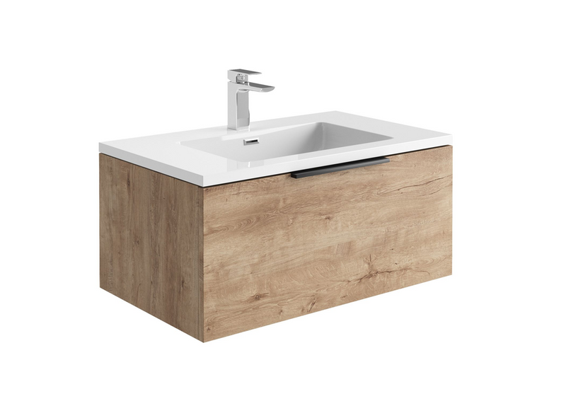 Ambience 800 Matt Grey LED Wall Hung Vanity with Grey Basin