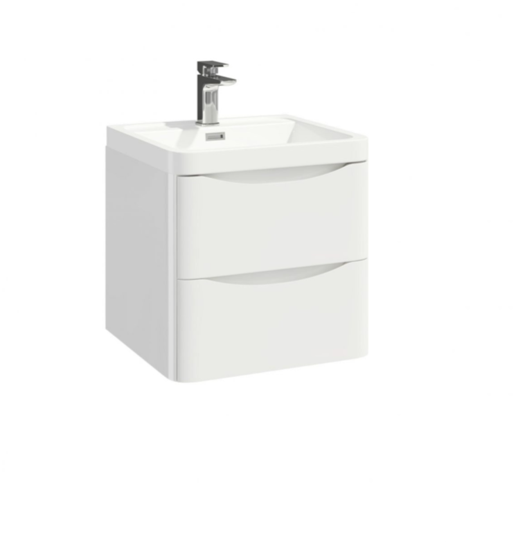 Bella Matt Grey 500 Wall Hung Vanity with Basin