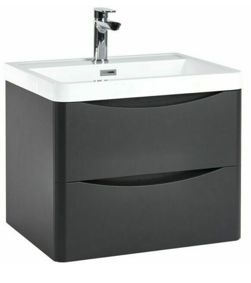 Bella Matt Grey 500 Wall Hung Vanity with Basin