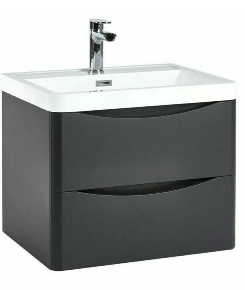 Bella Matt Grey 500 Wall Hung Vanity with Basin