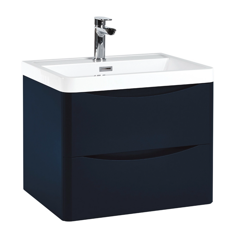 Bella Indigo Blue 600 Wall Hung Vanity with Basin