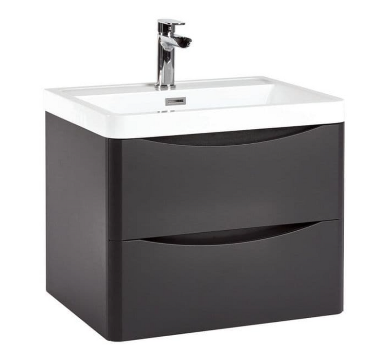 Bella High Gloss White 600 Wall Hung Vanity with Basin