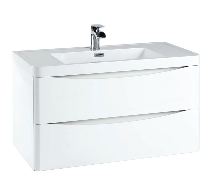 Bella Matt Grey 900 Wall Hung Vanity with Basin