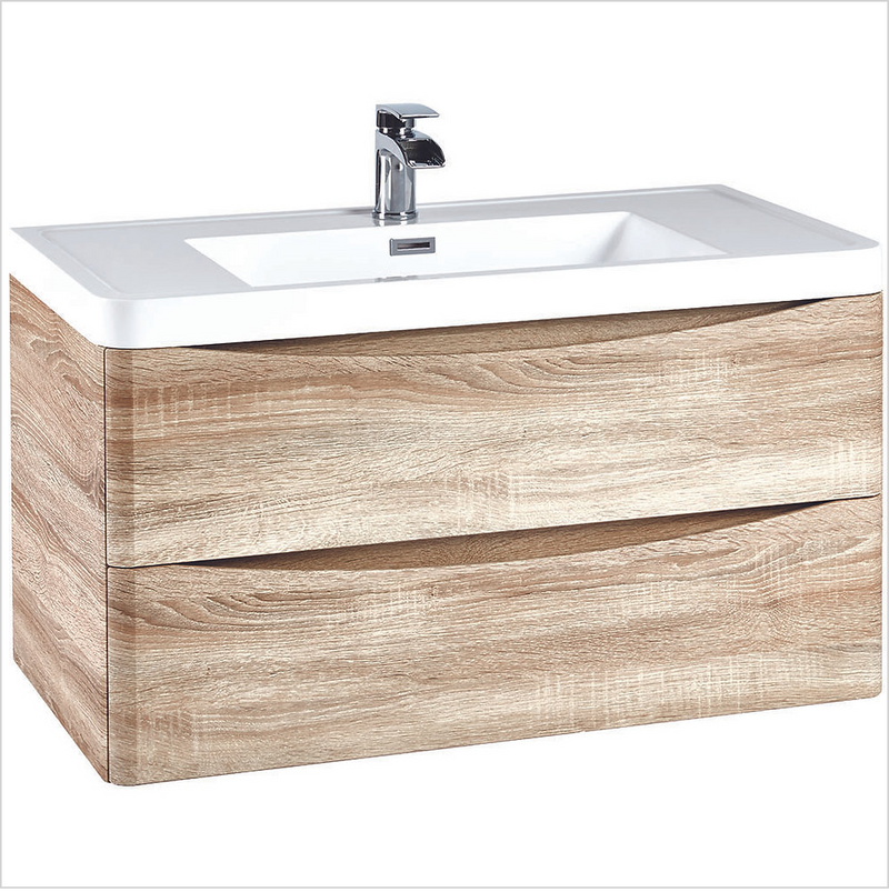 Bella Matt Grey 900 Wall Hung Vanity with Basin