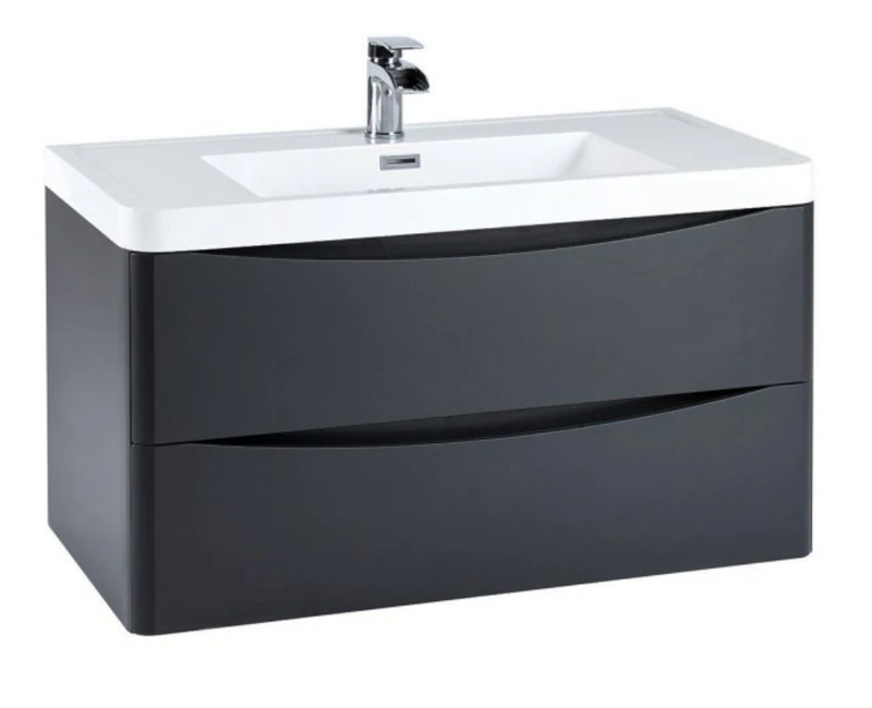 Bella Indigo Blue 900 Wall Hung Vanity with Basin