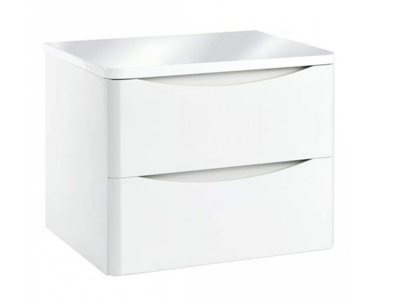 Bella Matt Grey 600 Wall Hung Vanity with Worktop