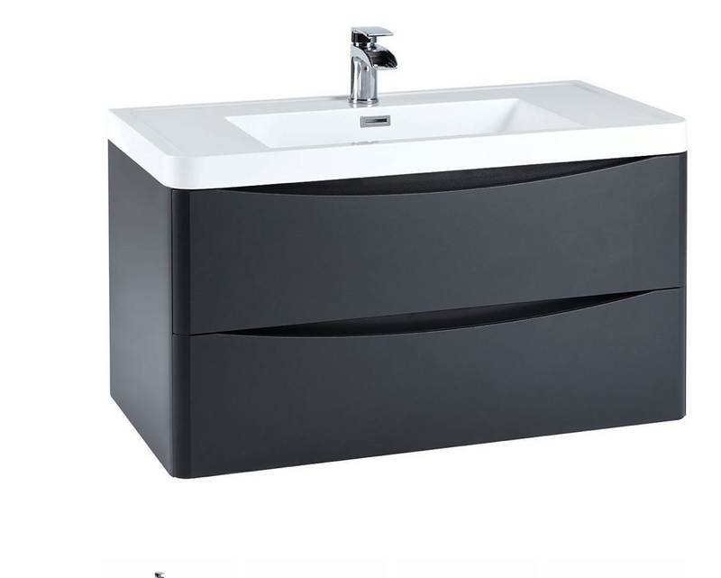 Bella Indigo Blue 900 Wall Hung Vanity with Worktop