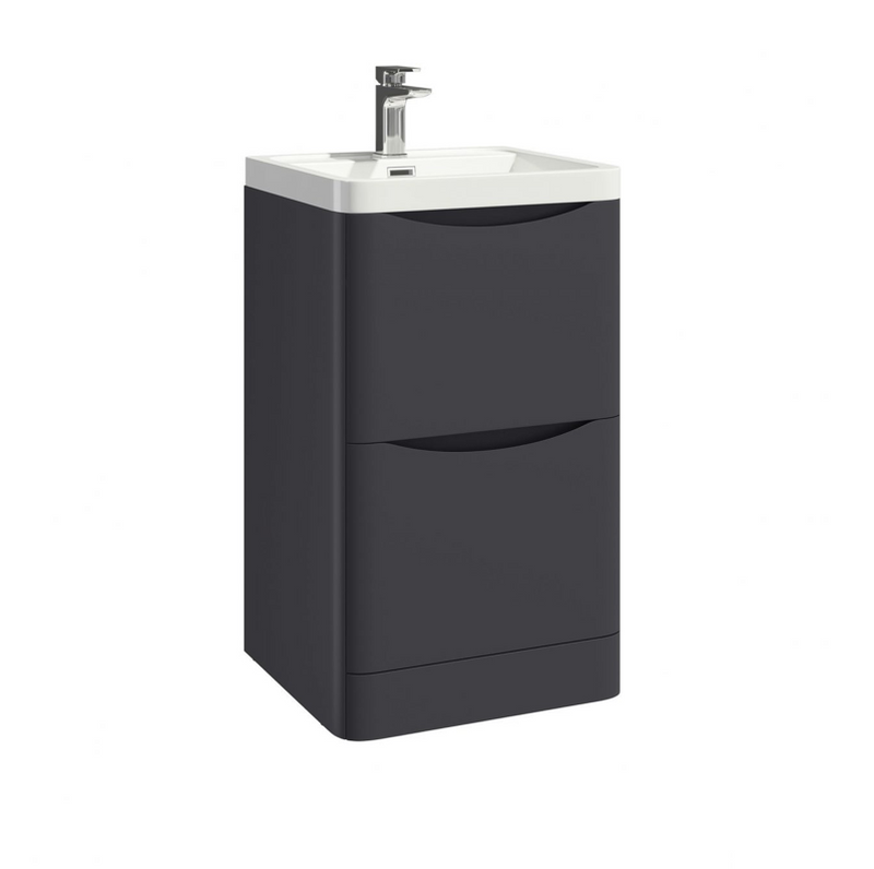 Bella Matt Grey 500 Floor Standing Vanity with Basin