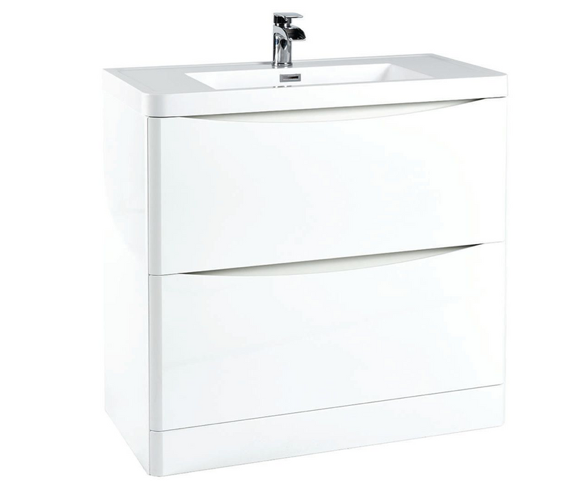 Bella Matt Grey 900 Floor Standing Vanity with Basin