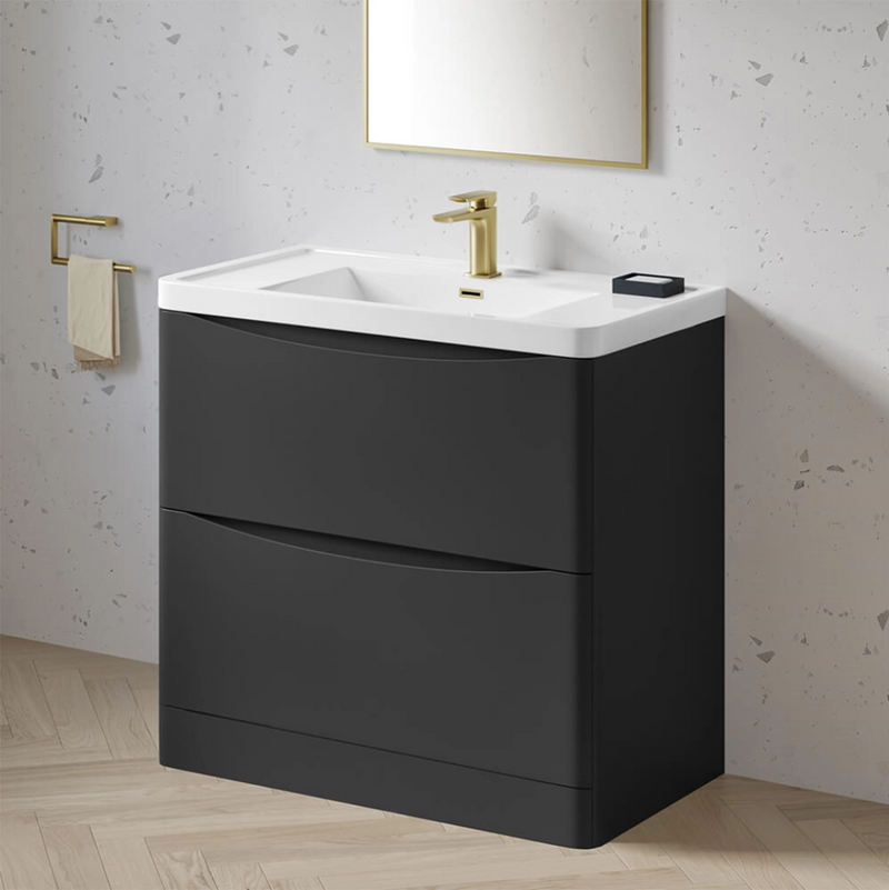 Bella Indigo Blue 900 Floor Standing Vanity with Basin